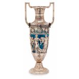 Amphorenvase, Empire-Stil, WMF um 1900.Versilbert. Schlanke Amphore m. gekehlter Schulter u. Hals,