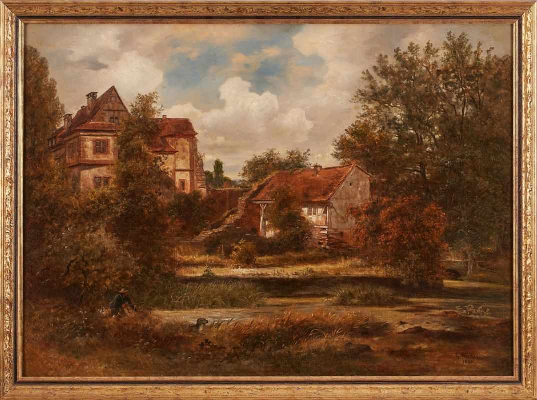 Gemälde Georg Christian Wecker1831 Frankfurt - 1887 Frankfurt Schüler am Städel bei Jak. Becker