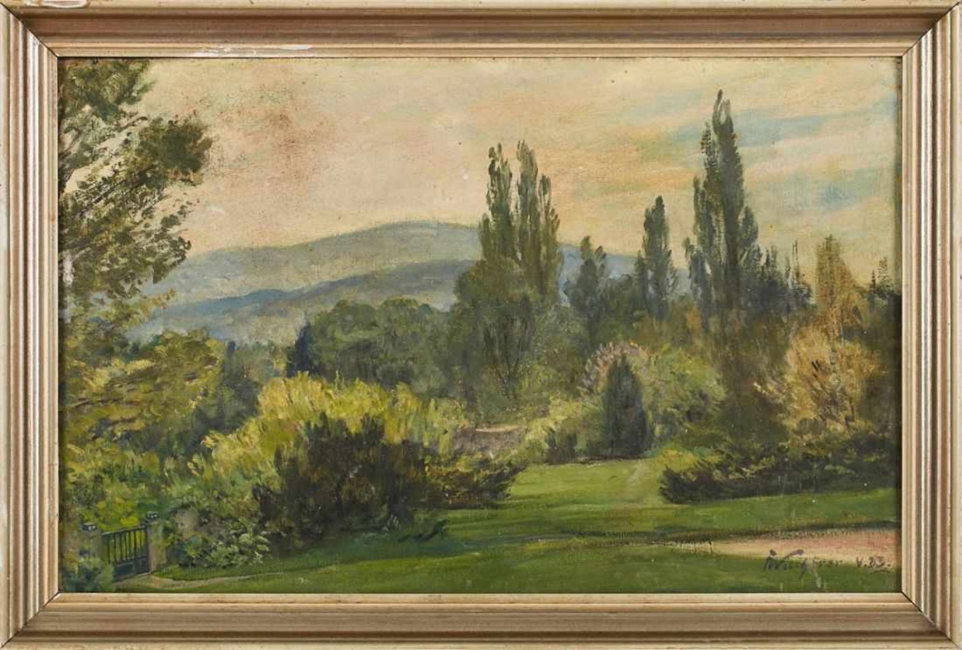 Gemälde Fritz Wucherer1873 Basel - 1948 Kronberg Studiert von 1892-1894 bei Anton Burger. An-