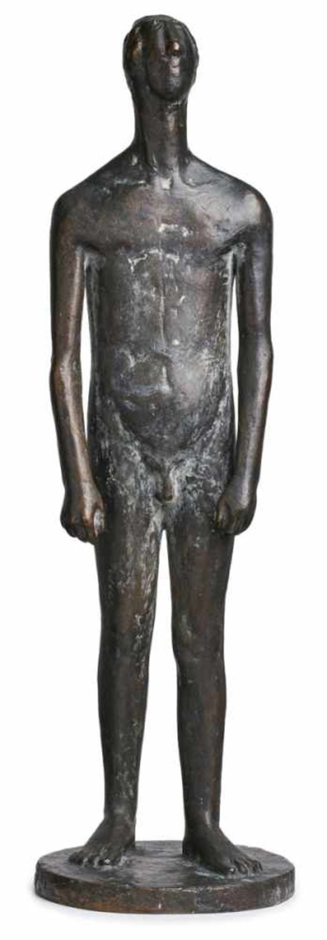 Gr. Bronze Hermann zur Strassen(geb. 1927 Frankfurt/ Main) "Verlorener Sohn", dat. 1958. Dunkelbraun