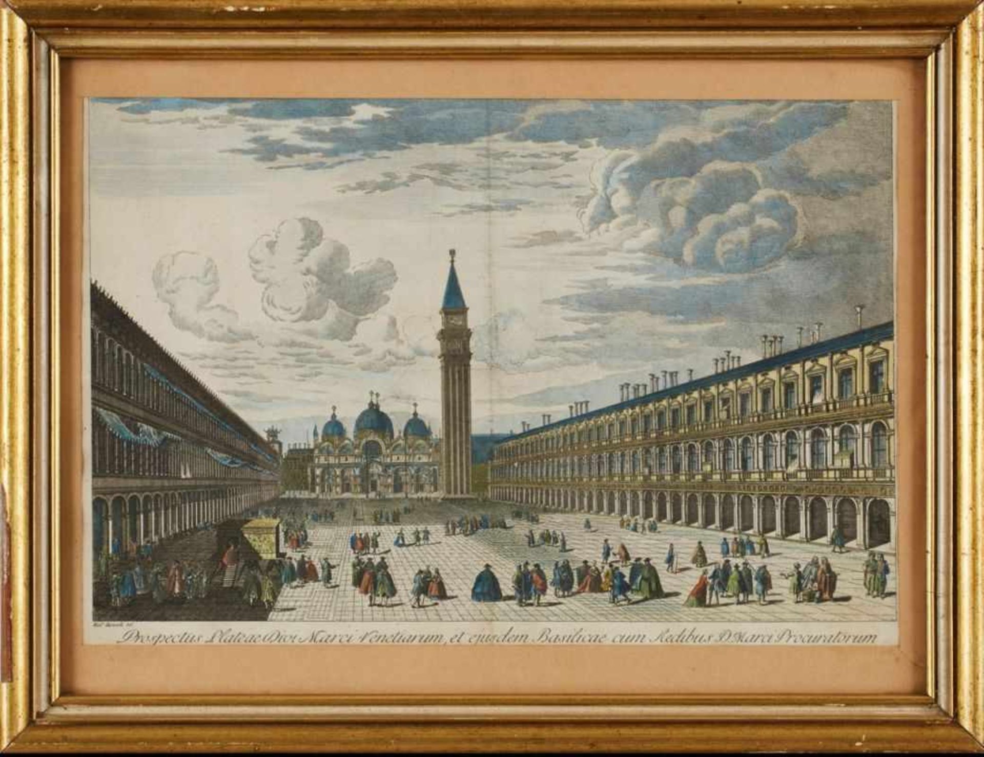 Kol. Kupferstich Michele Marieschi1710 Venedig - 1744 Venedig "Prospectus Platae Divi Marci