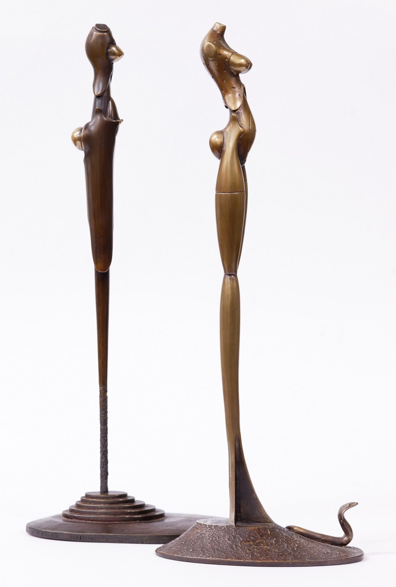 Paar Bronzen Paul Wunderlich(1927 Eberswalde - 2010 Saint-Pierre-de- Vassols) "Eva mit der - Bild 2 aus 2