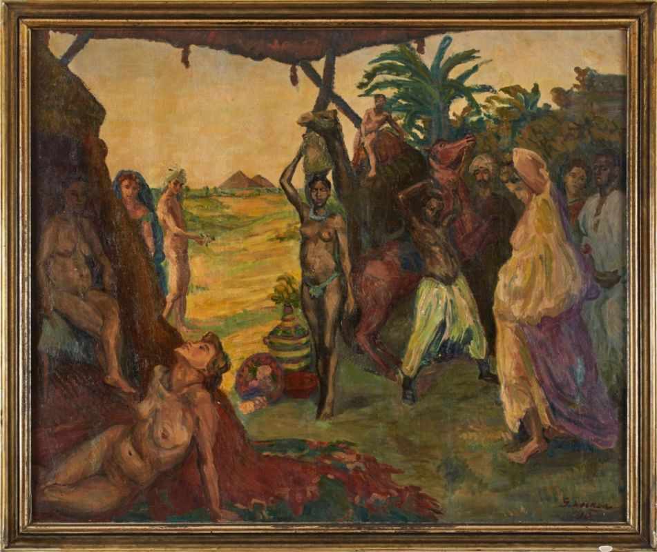 Gemälde Wilhelm Schocken1874 Plaeszew/Polen, gest.1948 Maler und Grafiker, als Zeitgenosse/Kollege