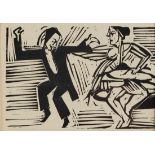 Holzschnitt Ernst Ludwig Kirchner1880 Aschaffenburg - 1938 Davos "Tanzpaar" 6,6 x 9,6 cm (PP-