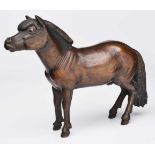 Bronze Harold Winter(1887 Frankfurt - 1969 Oberursel) "Pony", Entwurf: 1925. Dunkelbraun