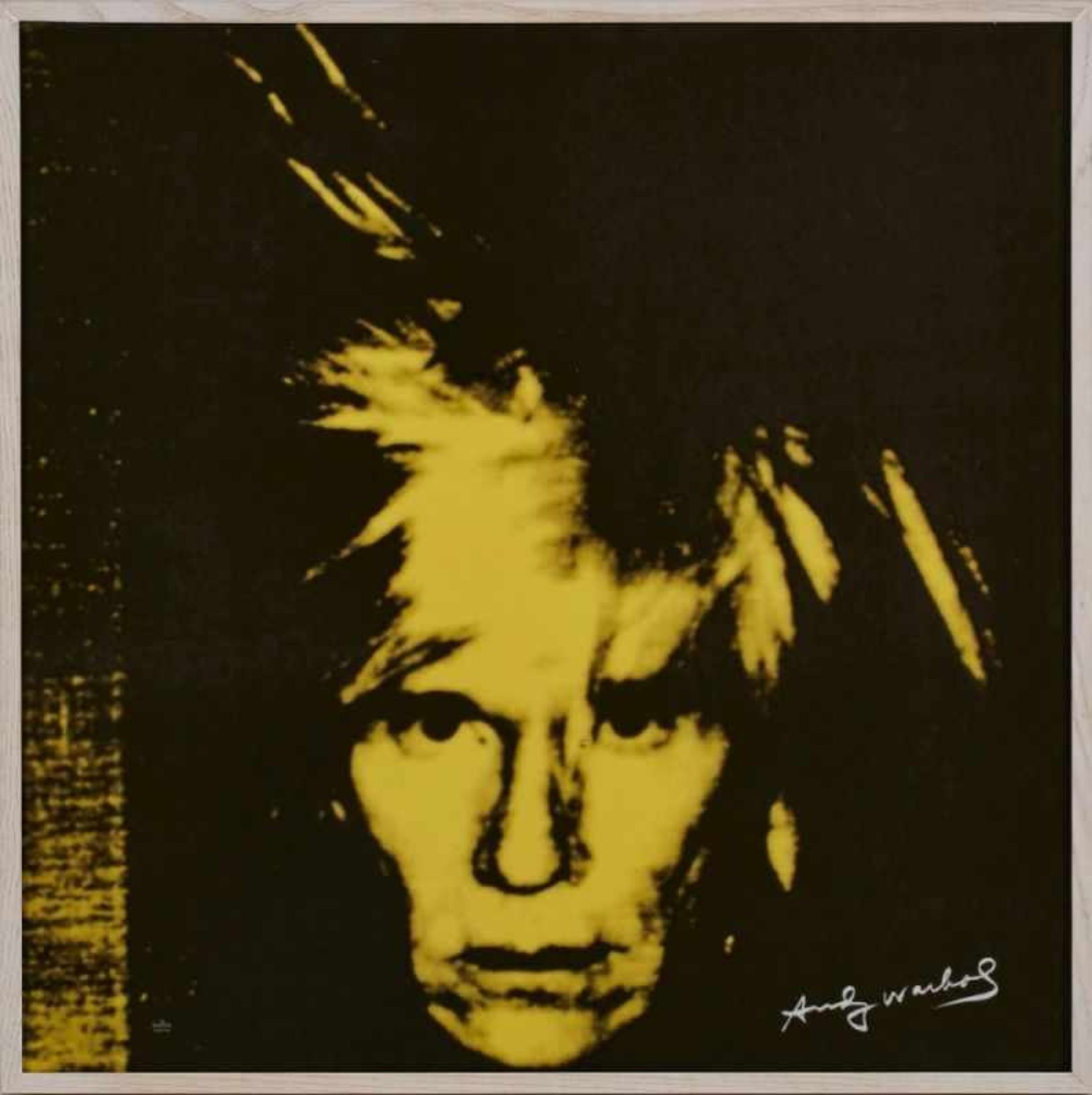 Multiple - Farbserigrafie auf Porzellannach Andy Warhol "Andy Warhol gelb" 2002 im Druck mit dem