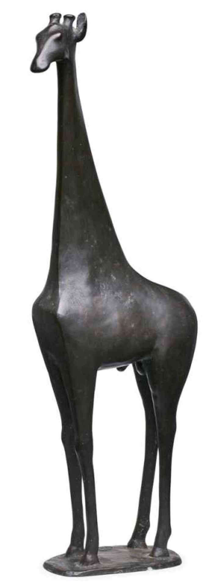 Bronze Reinhard Dachlauer(1922 Frankfurt/ Main - 1995 Würzburg) "Giraffenbulle, stehend", um 1972.
