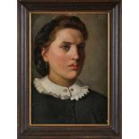 Gemälde wohl Heinrich Winter"Porträt einer jungen Frau" o. re. dat. 25/3/62 Öl/Lwd auf Holz, 40 x 28