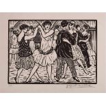 Linolschnitt Gaspard Maillol1880 Barcelona - 1945 Paris "Beim Tanz" um 1929 u. re. sign. Gaspard