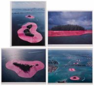 Serie von 4 PhotographienChristo/ Wolfgang Volz "Surrounded Islands, Biscayne Bay, Greater Miami,