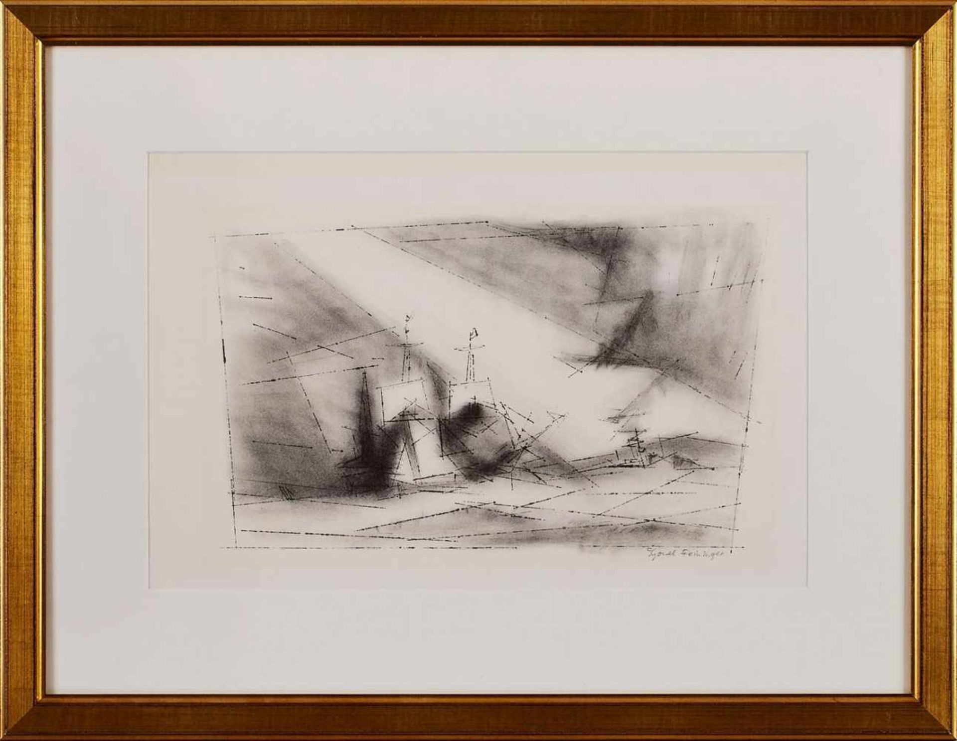 Lithographie Lyonel Feininger1871 New York City - 1956 New York City "Off the Coast" 1951 u. re. - Bild 2 aus 2