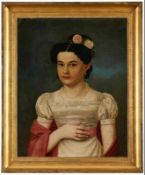 Gemälde wohl Lorenz Kaim1813 Kronach - 1885 Kronach "Porträt eines Mädchens in Halbfigur, sog.