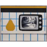 Serigraphie Tom Wesselmann1931 Cincinnatti - 2004 New York "Stillife with Pear and TV" u. re.