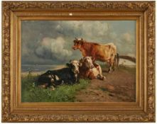 Gemälde Henry Schouten1857 Gent - 1927 Gent Belg. Tier- u. Landschaftsmaler. Impressionist.