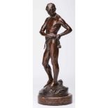 Bronze Julius-Paul Schmidt-Felling(deutsch, 1835 - 1920) David, dat. 1904. Rotbraun patiniert.