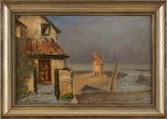 Gemälde Friedrich Ernst Morgenstern1853 Frankfurt - 1919 Frankfurt "Blick auf das Häfchen von