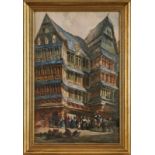 Aquarell, weiß gehöht Henry ValterEnglischer Aquarellist um 1854 - 1898. "Judengasse in Frankfurt"