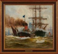 Gemälde Franz Müller-Gossen1871 Mönchengladbach - 1946 Lausanne Marinemaler, Schüler der