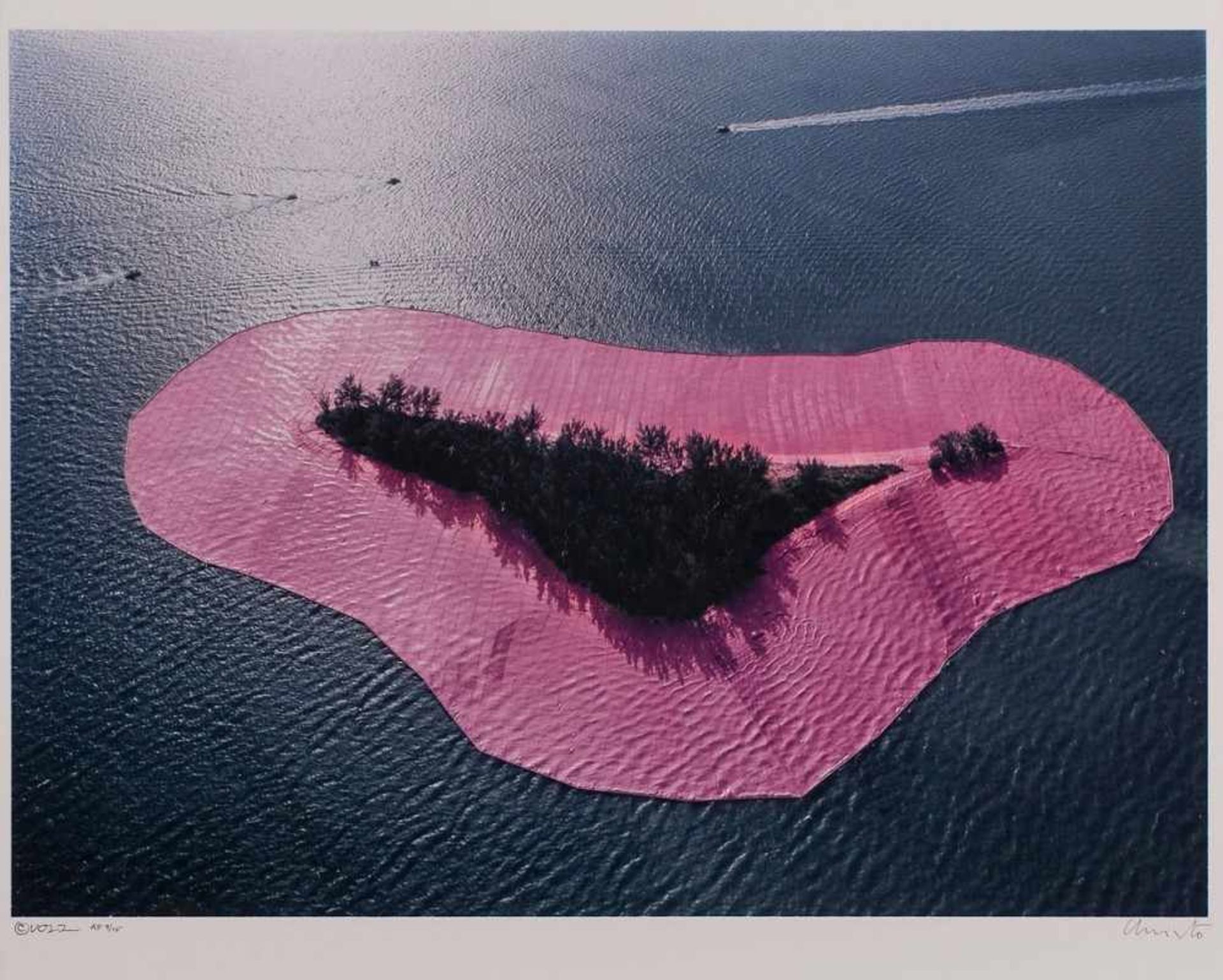 Serie von 4 PhotographienChristo/ Wolfgang Volz "Surrounded Islands, Biscayne Bay, Greater Miami, - Image 4 of 5