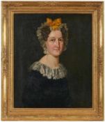 Gemälde Bildnismaler um 1820"Porträt einer älteren Dame mit Spitzenhaube" Öl/Lwd., 65 x 55,5 cm