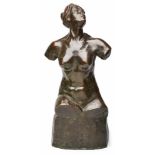 Bronze Josef Bastgen(deutsch, 1882 - 1972) "Venus", dat. 1915. Dunkel patiniert. Auf schlichtem