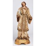 Maria Magdalena, wohl Italien 18. Jh.Holz geschnitzt, farbig gefasst u. partiell ver- goldet,