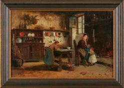 Gemälde Ambrogio Preda1839 Mailand - 1906 Davesco Italienischer Genremaler d. 19.Jh. "