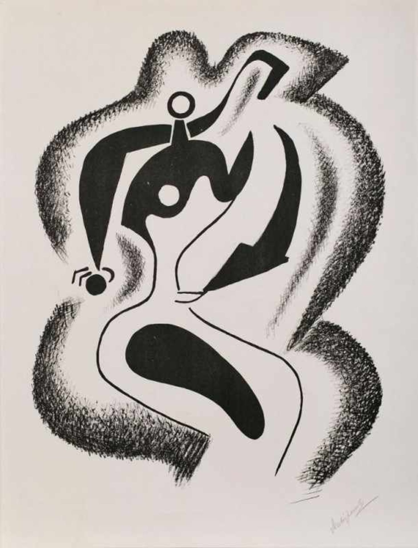 Lithografie Alexander Archipenko1887 Kiew - 1964 New York "Le sculpteur" 1962/63 u. re. sign.