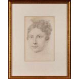 Bleistiftzeichnung Leopold Burger1861 Wien - 1903 Brixen "Damenportrait" 19,4 x 25,4 cm