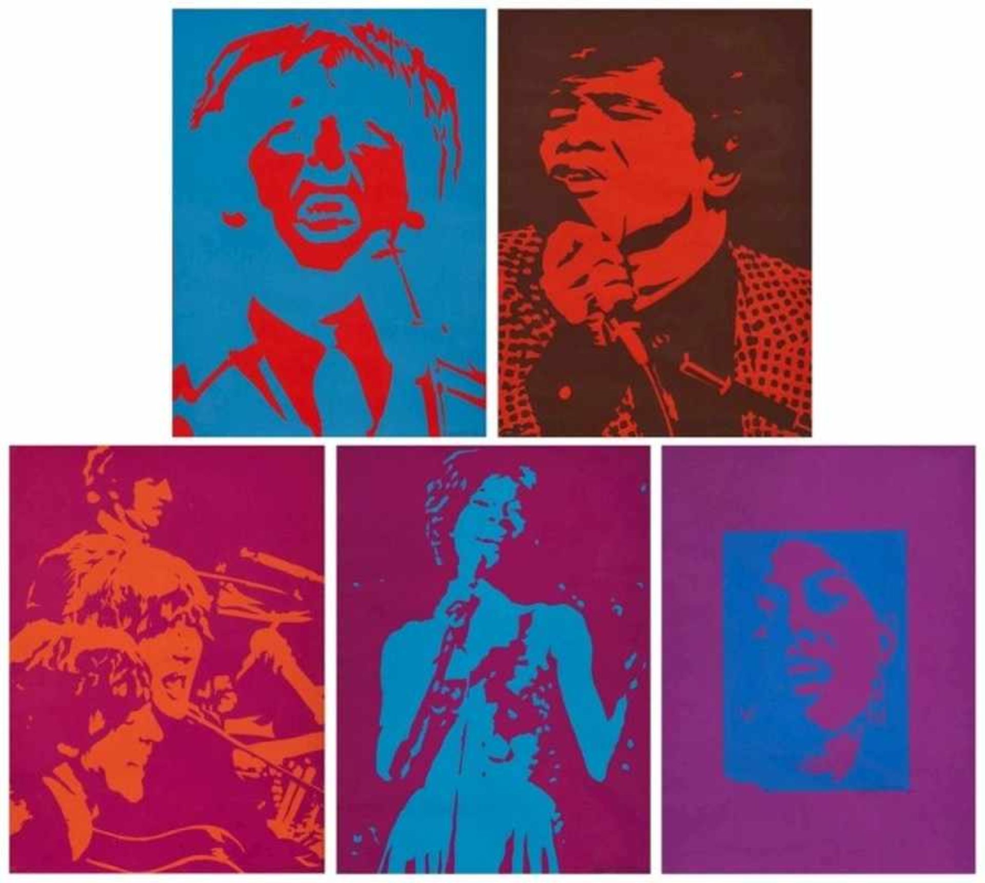 Serie von 10 SerigraphienRobert Stanley 1932 Yonkers - 1997 New York "Music Legends: Beatles,