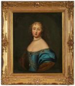 Gemälde Bildnismaler 17./18. Jh."Porträt einer Dame mit üppigem Perlschmuck" Öl/Lwd., 79 x 63,2 cm