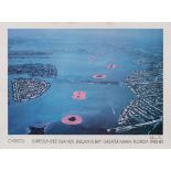 Poster/OffsetChristo geb. 1935 Gabrowo "Surrounded Island Biscayne Bay Greater Miami Florida1980-83"