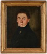 Gemälde Bildnismaler um 1820"Bildnis eines jungen Mannes" Öl/Lwd. auf Platte, 31 x 26 cm