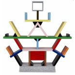 Gr. Bücherregal, Memphis-Design,"Carlton".Entwurf/Design: Ettore Sottsass, 1981. Mehrfach