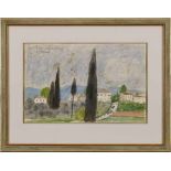 Aquarell Max Peiffer-Watenphul1896 Weferlingen - 1976 Rom "Firenze - Italienische Landschaft" o.