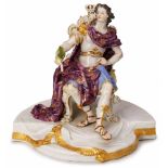 König auf Thron, Meissen um 1890. Aus d. "Französ. Hochzeits-Tafelaufsatz", Entw.: J.J. Kaendler.