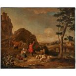 Gemälde Nicolaes Berchem, Umkreis desNiederlande 17./18. Jh "Südliche, felsige Landschaft mit
