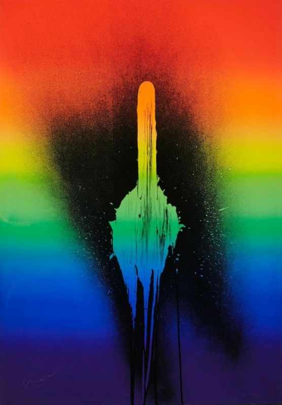 Farbserigrafie Otto Piene1928 Laasphe - 2014 Berlin "Rainbow my Love" 1972 u. li. sign. u. dat.