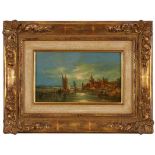 Gemälde Alfred Vickers1786 St. Mary - 1868 London Englischer Landschafts- u. Marinemaler. "