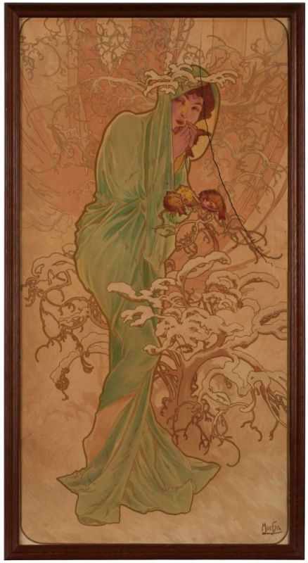 4 Farblithographien Alphonse Mucha1860 Ivancice -1939 Prag Studien in München, Wien u. Paris (1890/ - Image 7 of 9