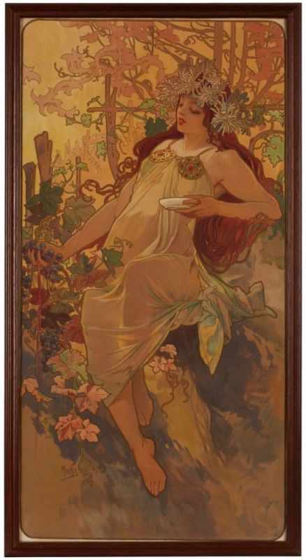 4 Farblithographien Alphonse Mucha1860 Ivancice -1939 Prag Studien in München, Wien u. Paris (1890/ - Image 2 of 9