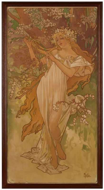 4 Farblithographien Alphonse Mucha1860 Ivancice -1939 Prag Studien in München, Wien u. Paris (1890/ - Image 4 of 9