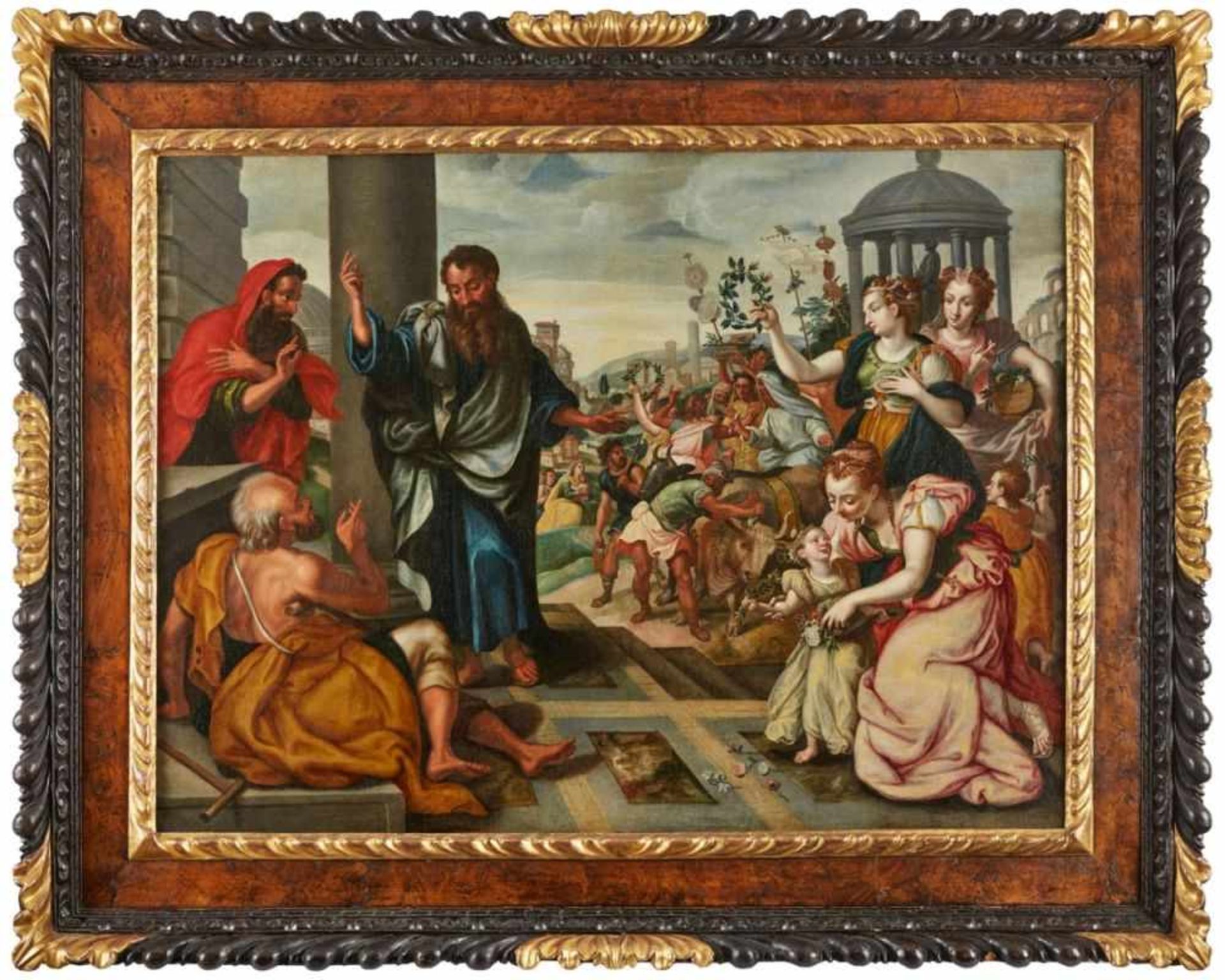 Gemälde Marten de Vos, zugeschrieben1531 Antwerpen - 1603 Antwerpen "Paulus und Barnabas vor dem