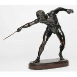 Bronze Rudolf Marcuse(1878 Berlin - 1940 London) "Gladiator" um 1900. Schwarz patiniert. Athletische