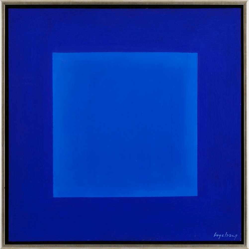 Gemälde Karl Vogelsang1932 Essen - 2006 Kronberg "Colour Window - Blue" u. re. sign. Vogelsang Öl/