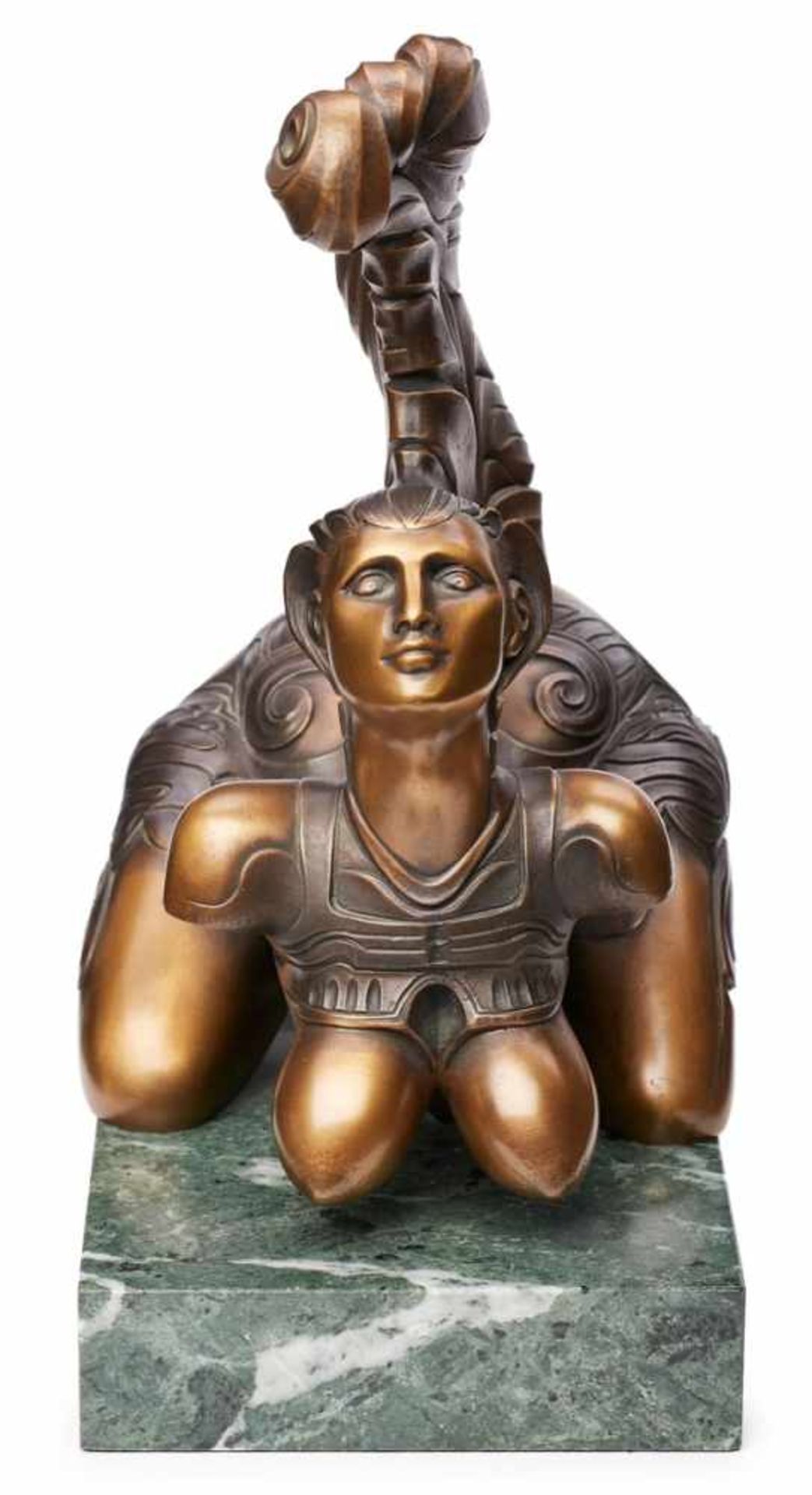 Bronze Ernst Fuchs(1930 Wien - 2015 Wien) "Sphinx 2", 1991. Expl. 071/ 1000. Kniender weibl. Akt - Bild 3 aus 3