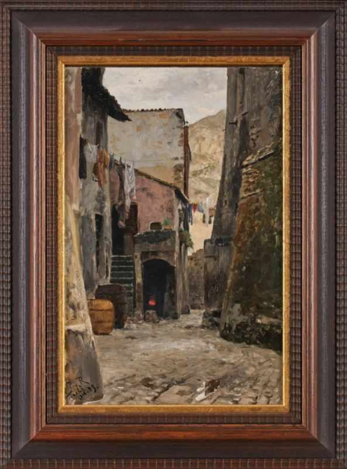 Gemälde Paul von Ravenstein1854 Wroclaw - 1938 Karlsruhe "Tivoli" u. li. monogr. P.v.R. u. bez. u.