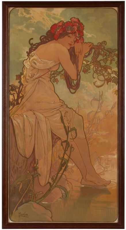 4 Farblithographien Alphonse Mucha1860 Ivancice -1939 Prag Studien in München, Wien u. Paris (1890/ - Image 5 of 9