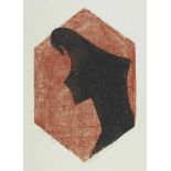 Ewald MataréAachen 1887 - 1965 BüderichZeichen eines Kopfes. Farb. Holzschnitt. 1953. 53 x 34,8