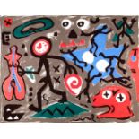 A.R. Penck(eigentl.: Ralf Winkler) Dresden 1939 - 2017 ZürichOhne Titel. Farb. Siebdruck. 86 x 112,5